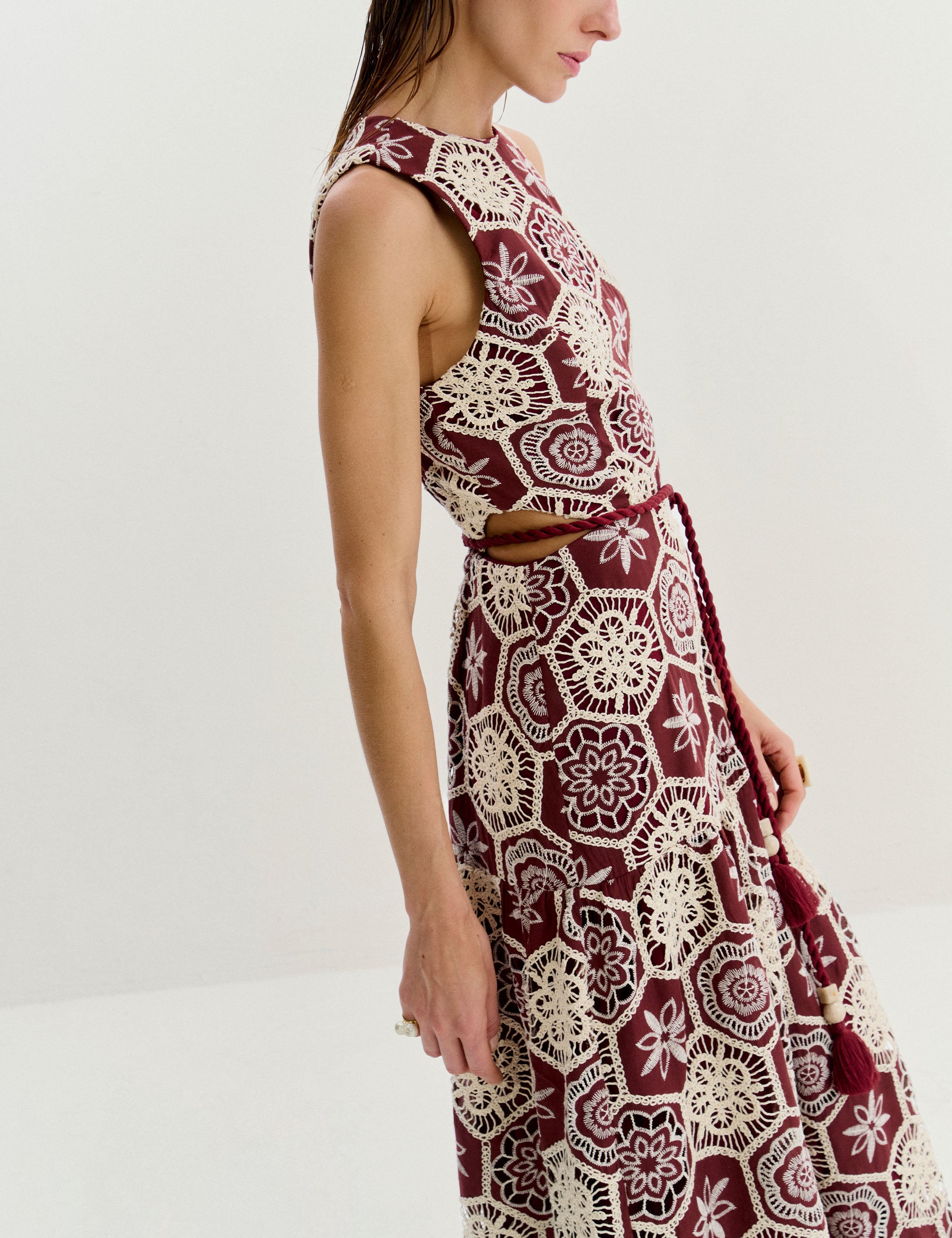 Vestido Vittoria Algodão Pinhão