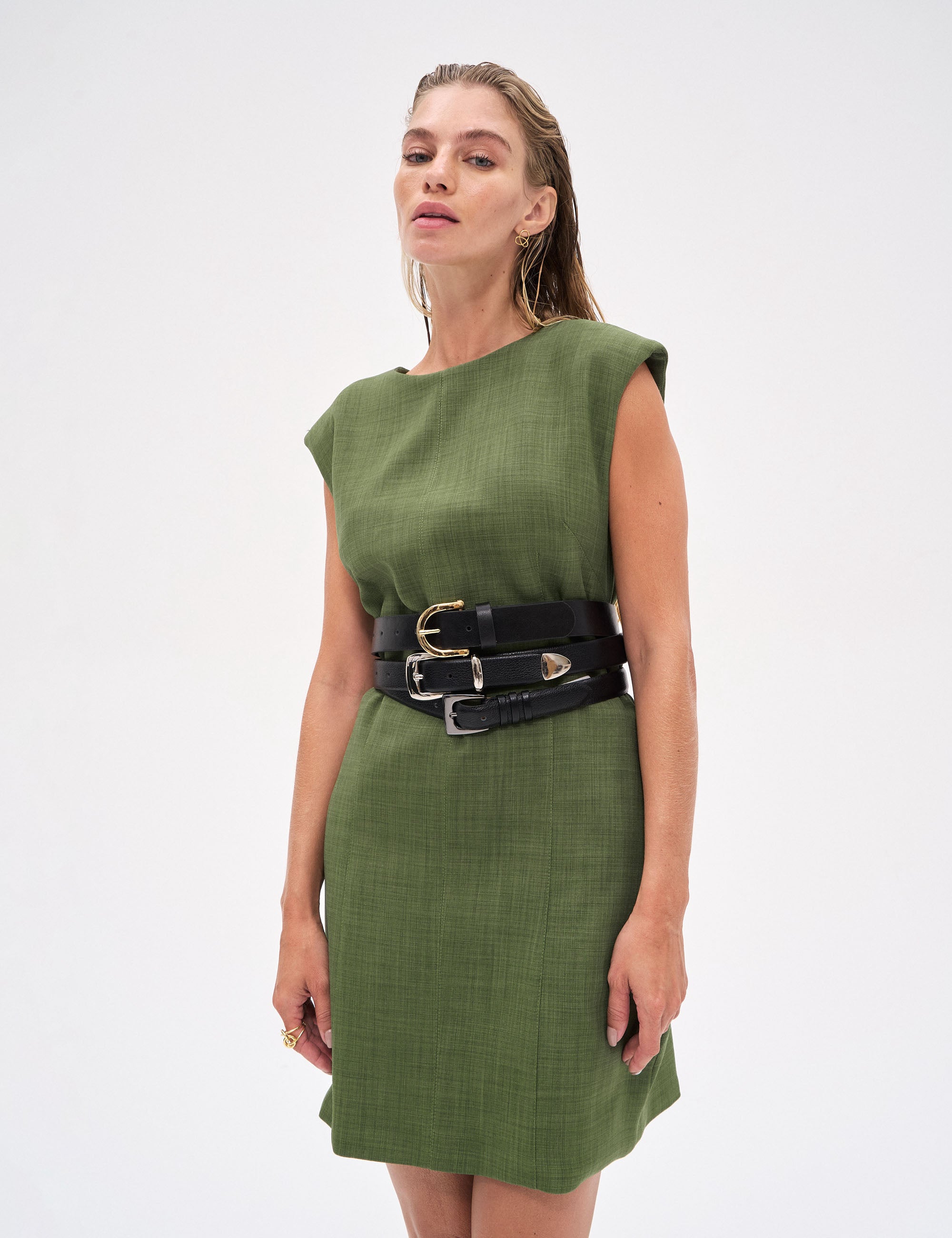 Vestido Yurie Alfaiataria Musgo