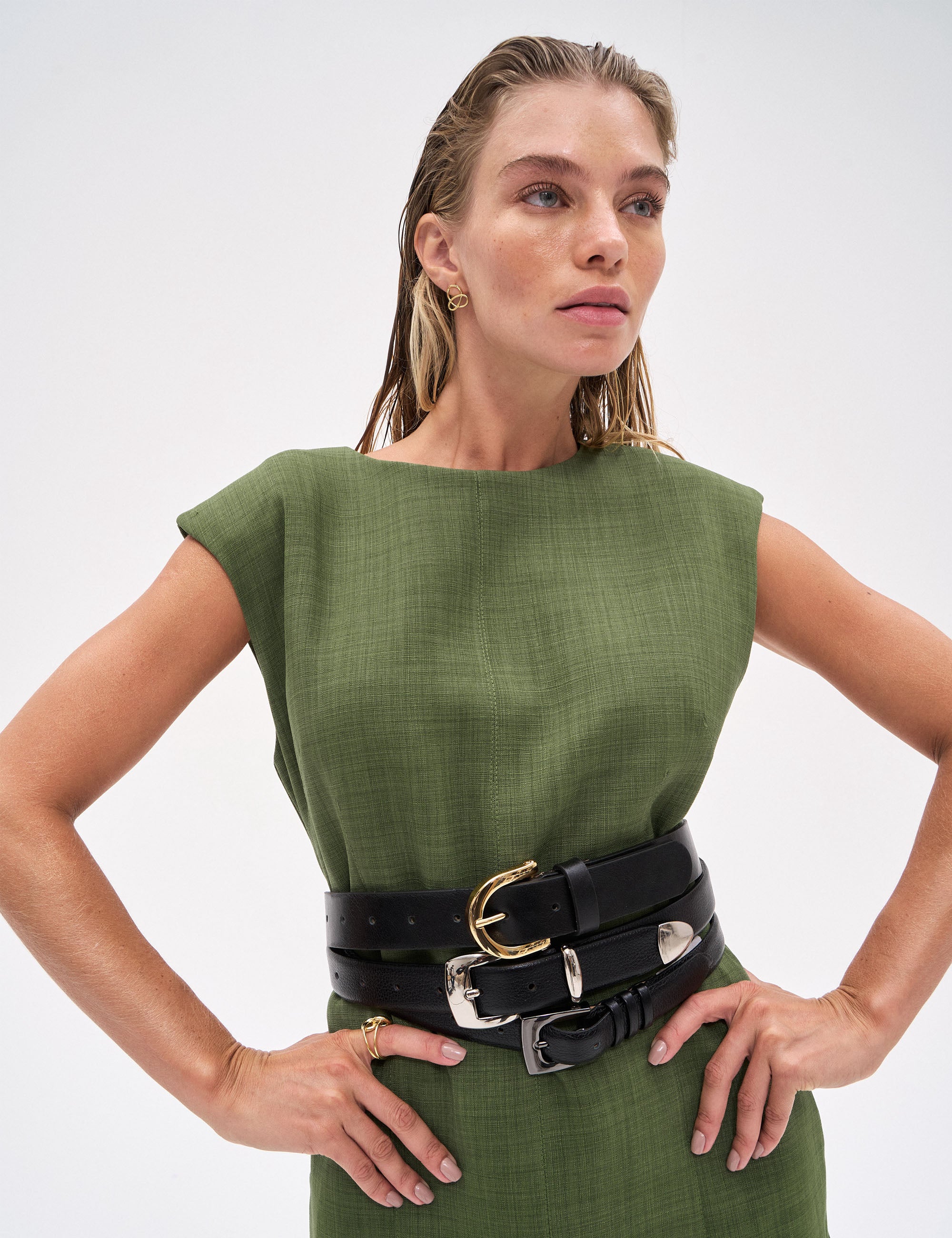 Vestido Yurie Alfaiataria Musgo