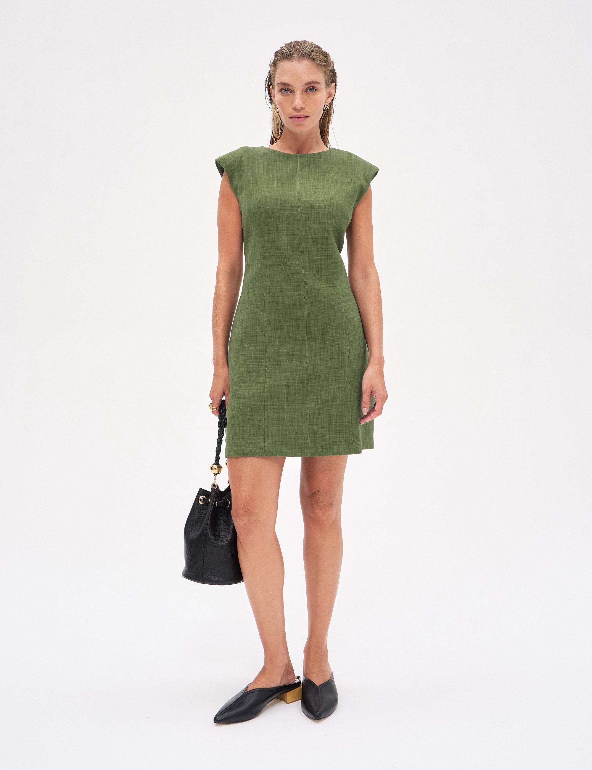 Vestido Yurie Alfaiataria Musgo